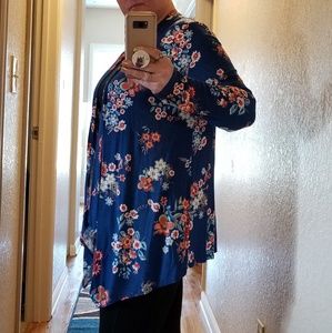 Cool Melon Sweaters - Floral Women's Plus Sized Cardigan Cool Melon Sweaters - Floral Women's Plus Sized Cardigan